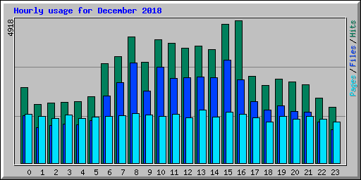 Hourly usage for December 2018