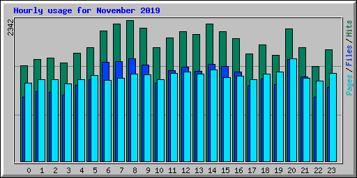 Hourly usage for November 2019